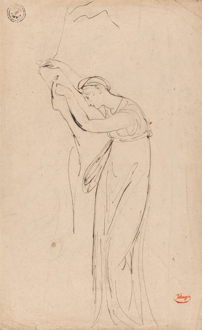 Captive or Dejected Woman - Possibly Andromache by George Romney